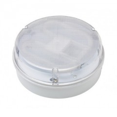 2D 28 Watt Fitting - IP65 C/W Lamp - White Base With Prismatic Cover