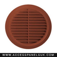 External Circular Grill 100mm Brown