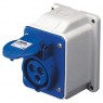 GW62404 - Gewiss 230v 16A 3 Pin Wall Mount Socket GW62404 - Gewiss 230v 16A 3 Pin Wall Mount Socket