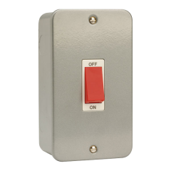 CL202 - Metal Clad 45A DP Switch - Large Plate CL202 - Metal Clad 45A DP Switch - Large Plate