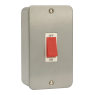 Metal Clad 45A DP Switch - Large Plate Metal Clad 45A DP Switch - Large Plate