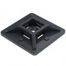 Tie Wrap Clips - self adhesive - 19mm x 19mm - Black (Pack of 100)