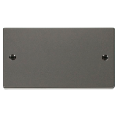 VPBN061 - Click Deco Black Nickel 2 Gang Blank Plate VPBN061 - Click Deco Black Nickel 2 Gang Blank Plate