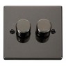 VPBN152BK - Click Deco Black Nickel 2 Gang 2 Way 400 Watt Dimmer VPBN152BK - Click Deco Black Nickel 2 Gang 2 Way 400 Watt Dimmer
