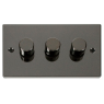 VPBN153BK - Click Deco Black Nickel 3 Gang 2 Way 400 Watt Dimmer VPBN153BK - Click Deco Black Nickel 3 Gang 2 Way 400 Watt Dimmer