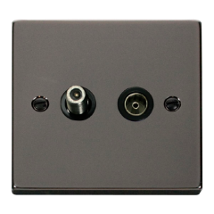 VPBN157BK - Click Deco Black Nickel TV & Sat Point Black insert VPBN157BK - Click Deco Black Nickel TV & Sat Point Black insert