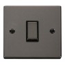 VPBN425BK - Click Deco Black Nickel 1 Gang  Intermediate Switch Black Insert 10Amp