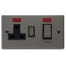 VPBN505BK - Click Deco Black Nickel 45Amp DP Cooker Switch + Socket + Neon VPBN505BK - Click Deco Black Nickel 45Amp DP Cooker Switch + Socket + Neon