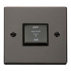 VPBN520BK - Click Deco Black Nickel 3 Pole Fan Switch Black Insert VPBN520BK - Click Deco Black Nickel 3 Pole Fan Switch Black Insert
