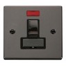 VPBN752BK - Click Deco Black Nickel Switched Fused Spur Black Insert + Neon VPBN752BK - Click Deco Black Nickel Switched Fused Spur Black Insert + Neon