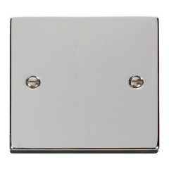 VPCH060 - Click Deco Chrome 1 Gang Blank Plate VPCH060 - Click Deco Chrome 1 Gang Blank Plate