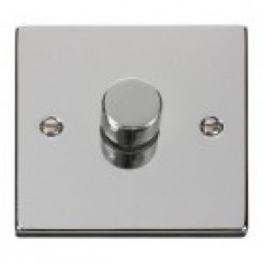 VPCH140BK - Click Deco Chrome 1 Gang 2 Way 400 Watt Dimmer VPCH140BK - Click Deco Chrome 1 Gang 2 Way 400 Watt Dimmer