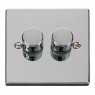 VPCH152BK - Click Deco Chrome 2 Gang 2 Way 400 Watt Dimmer
