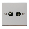 VPCH157BK - Click Deco Chrome TV & Sat Point Black insert VPCH157BK - Click Deco Chrome TV & Sat Point Black insert