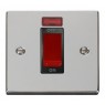 VPCH201BK - Click Deco Chrome 45Amp DP Cooker Switch 1 Gang + Neon VPCH201BK - Click Deco Chrome 45Amp DP Cooker Switch 1 Gang + Neon