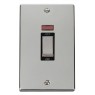 VPCH503BK - Click Deco Chrome 45Amp DP Cooker Switch 2 Gang + Neon VPCH503BK - Click Deco Chrome 45Amp DP Cooker Switch 2 Gang + Neon