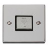 VPCH520BK - Click Deco Chrome 3 Pole Fan Switch Black Insert VPCH520BK - Click Deco Chrome 3 Pole Fan Switch Black Insert