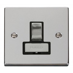 VPCH751BK - Click Deco Chrome Switched Fused Spur Black Insert VPCH751BK - Click Deco Chrome Switched Fused Spur Black Insert