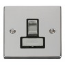 VPCH751BK - Click Deco Chrome Switched Fused Spur Black Insert VPCH751BK - Click Deco Chrome Switched Fused Spur Black Insert