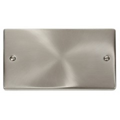 VPSC061 - Click Deco Satin Chrome 2 Gang Blank Plate VPSC061 - Click Deco Satin Chrome 2 Gang Blank Plate