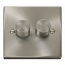 VPSC152BK - Click Deco Satin Chrome 2 Gang 2 Way 400 Watt Dimmer VPSC152BK - Click Deco Satin Chrome 2 Gang 2 Way 400 Watt Dimmer