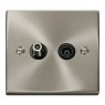 VPSC157BK - Click Deco Satin Chrome TV & Sat Point Black insert VPSC157BK - Click Deco Satin Chrome TV & Sat Point Black insert