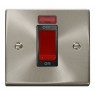 VPSC201BK - Click Deco Satin Chrome 45Amp DP Cooker Switch 1 Gang + Neon VPSC201BK - Click Deco Satin Chrome 45Amp DP Cooker Switch 1 Gang + Neon