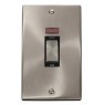 VPSC503BK - Click Deco Satin Chrome 45Amp DP Cooker Switch 2 Gang + Neon VPSC503BK - Click Deco Satin Chrome 45Amp DP Cooker Switch 2 Gang + Neon
