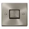 VPSC520BK - Click Deco Satin Chrome 3 Pole Fan Switch Black Insert VPSC520BK - Click Deco Satin Chrome 3 Pole Fan Switch Black Insert